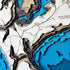 Close-up of Whitsand Bay Fort wooden map with layered topographic details.